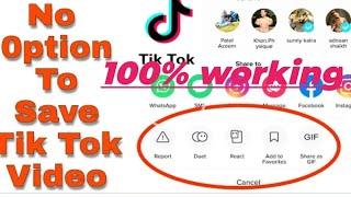 How to save  tiktok video without save option 2022