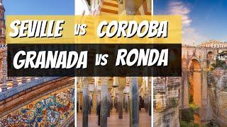 Seville vs. Granada vs. Cordoba vs. Ronda | Andalusia’s Golden Three Places to Visit