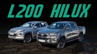 Mitsubishi L200 vs обновленный Toyota Hilux. Какой пикап лучше? Прощай, Amarok! Сравнительный тест