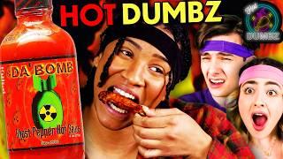 We Ate Da Bomb Hot Wings and Tried To Answer Basic Questions! | React