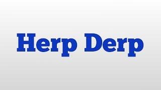 Herp Derp meaning and pronunciation