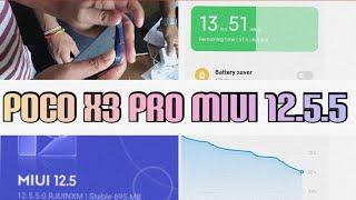 MIUI 12.5.5 Poco X3 Pro Battery issues || Multi window gesture support #pocox3pro #miui12