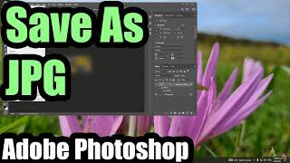 How to save as JPG (Photoshop 2021)