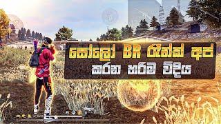 සෝලෝ රෑන්ක් අප් කරන්නෙ කොහොමද 2023 || how to br rank up ne tricks in free fire 2023 sinhala