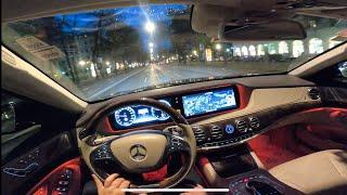 2016 Mercedes Benz S350 W222 - Night City Drive (4K) POV!