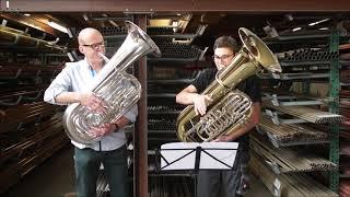 Øystein Baadsvik and Matthias Hoffmann at Miraphone