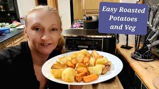 Ninja Air Fryer Roasted Potatoes and Veg