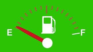 Empty Gas Tank Gauge Green Screen Effects 4K