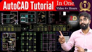 AutoCAD 2024 Tutorial For Beginners | Submission Drawing (4 Hours)