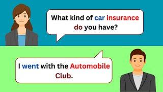 English Conversation Practice about Car Insurance | English Speaking Practice | Learn English