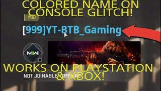 MW2- COLORED NAME/CLAN TAG GLITCH ON CONSOLE!