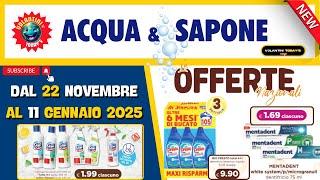 Volantino Acqua e Sapone 22 Dicembre 11 Gennaio 2025  CURA CASA E PERSONA  🟩⬜️🟥 #offerte NAZIONALI