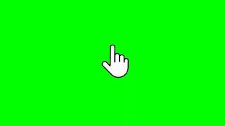 Hand cursor animation green screen stock video | Cursor animation copyright free video