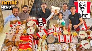 We Ordered Entire Menu Of KFC - Challenge