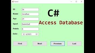 c# tutorial for beginners: Retrieve data from access database and navigation buttons