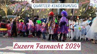 Carnival in Luzern: Children's Fasnacht Parade 2024 (Switzerland)