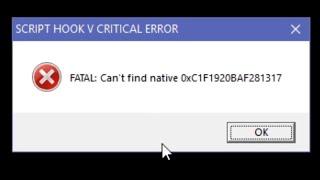 SCRIPT HOOK V CRITICAL ERROR | how to open All Interior In GTA V | Error Fatal Can't Find Native |