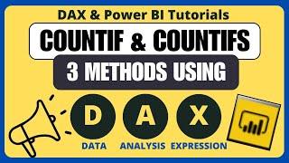 CountIF & CountIfs in Power BI using DAX - 3 Methods | CountIF in Power BI using DAX