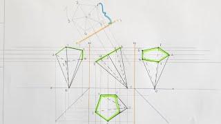 Solid Geometry - Projecting a Pentagonal Pyramid - HSE | Page 8-8 | Grade 10