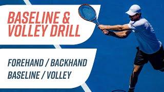 Baseline & Volley Tennis Drill