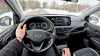 2021 Hyundai i10 [ Comfort ] 1.0l 67HP | POV Test Drive in winter season | Fuel consumption info