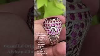 Beautiful Original African #Ruby #yaqoot #handmade silver #ring ⤵️WatsappCall=+923120020041