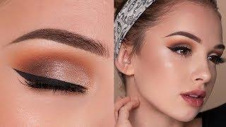 Affordable Drugstore Makeup Tutorial | Warm Orange Toned Smokey Eye