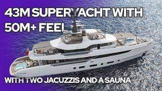 Ultimate 43m Superyacht? Columbus Yachts Atlantique: Marble Interiors & Spas