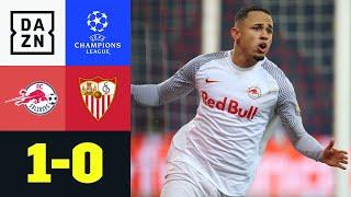 Bullen kämpfen sich in die K.O.-Runde: FC Salzburg - FC Sevilla 1:0 | UEFA Champions League | DAZN
