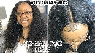 PRE MADE FAKE SCALP WIG GLUE LESS INSTALL FT VICTORIASWIG