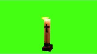 Green screen candle flame, burning fire free HD video effect