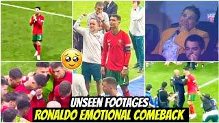 Unseen Footages of Ronaldo EMOTIONAL Comeback Against Slovenia | Celebrations and Reaction Portugal