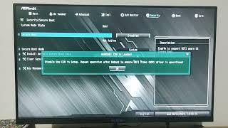 Como ativar secure boot. ASrock config. windows 11 2023.