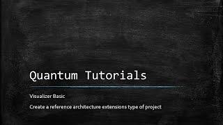 How to create a Reference Architecture Extensions type of project in Visualizer