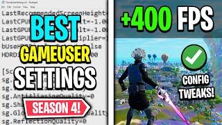 The *BEST* Game User Settings in Fortnite Season 4!  (0 Input Delay + High FPS)