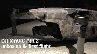 DJI Mavic Air 2, unboxing, ACU camo & first flight