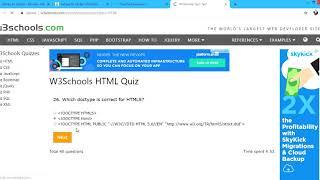 W3Schools HTML Test Quiz in 9 mints - Ashfaq Ali Zardari