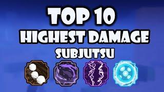 TOP 10 *HIGHEST DAMAGE* Subjutsu's in Shindo life | Shindo Life Tier List
