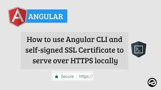 How to use Angular CLI and self-signed SSL Certificate to serve over HTTPS in localhost