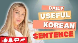 Daily Useful Korean Sentence