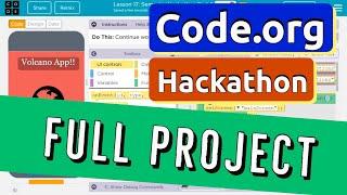Code.org Hackathon Project Beginner App Tutorial - Lists, Filtering, Volcanoes and Fun | Unit 6 CSP