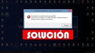 SOLUCIÓN - El programa no puede iniciarse porque falta api-ms-win-crt-runtime-l1-1-0.dll