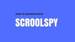 How to use bootstrap scrollspy