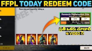 FFPL Redeem Code In Telugu || Free Fire Today Redeem Code || Free Fire New Redeem Code