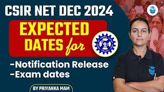 CSIR NET Dec 2024 Notification Release Expected Dates | CSIR NET Dec 2024 Exam Dates | Priyanka Mam