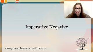 Greek Online Lessons | Α2 | Imperative Negative