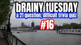 bRAINY tUESDAY #16 - 21 TOUGH trivia questions from several random categories {ROAD TRIpVIA- ep:504]