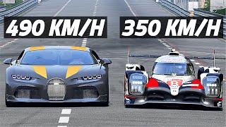 BUGATTI CHIRON SS vs LMP1 At Le Mans Without Chicanes