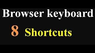 browser keyboard shortcuts english