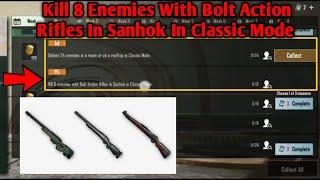 KILL 8 ENEMIES WITH BOLT ACTION RIFLE IN SANHOK IN CLASSIC MODE WEEK 2 SEASON 17 PUBG MOBILE MISSION